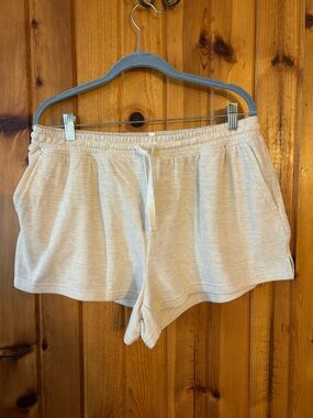 Aerie Cream Drawstring Lounge Shorts